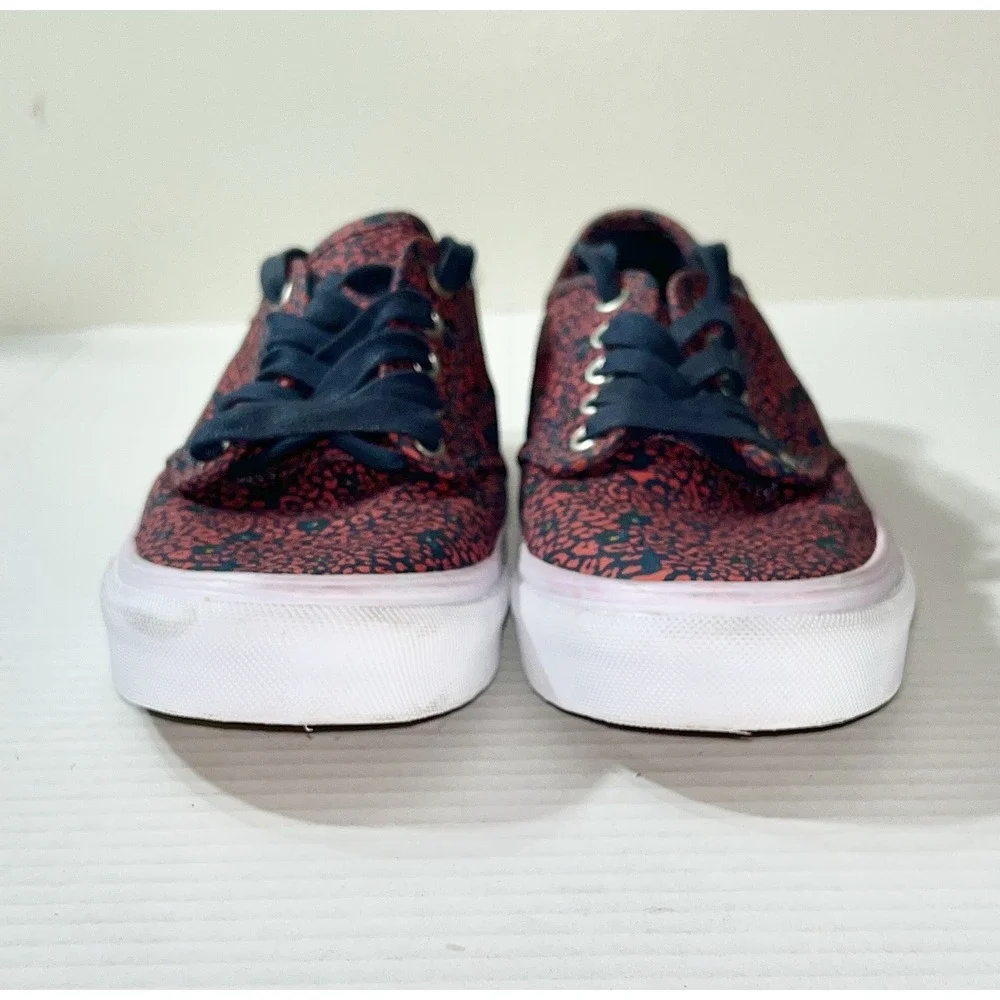Vans Sneakers Women's 8‎ Red Blue Floral Tropical Skater Hawaiian
